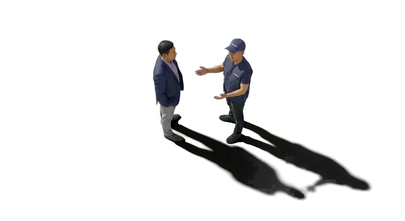 Happy car owners after booking a workshop on GoBengkel